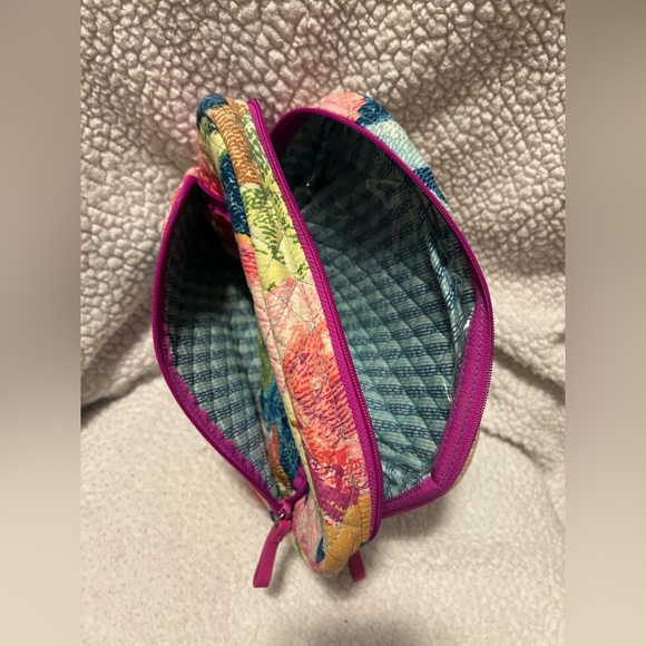 Vera Bradley Floral Quilted Cosmetic Bag - Pink, Blue, Green - Picture 2 of 3